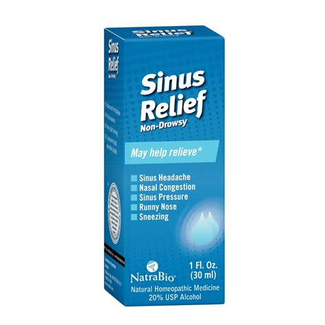 Natrabio Sinus Relief Homeopathic Drops Temporary Relief From Sinus Headache And Pressure
