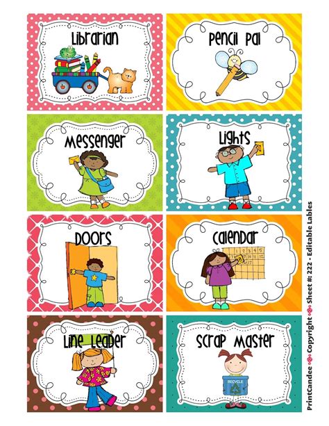 Free Printable Classroom Helper Signs Free Printable