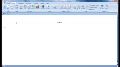 How To Delete Blank Page In Microsoft Word 2007 Youtube