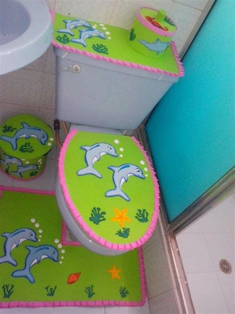 Juego De Baño En Goma Eva Bathroom Crafts Paper Crafts Diy Kids Diy