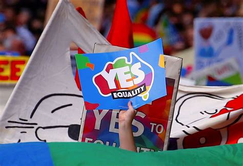 thousands rally for same sex marriage before australian vote closes huffpost