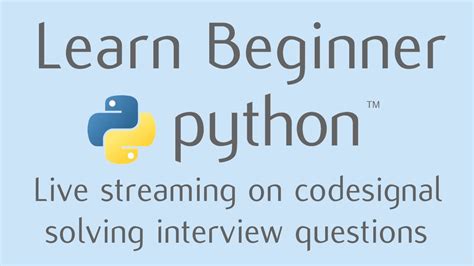 Learn beginner Python with me: live streaming problem solving on