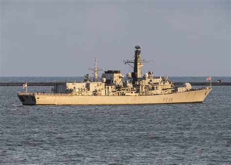 Hms Northumberland F238 Royal Navy Type 23 Frigate In Plymouth Sound