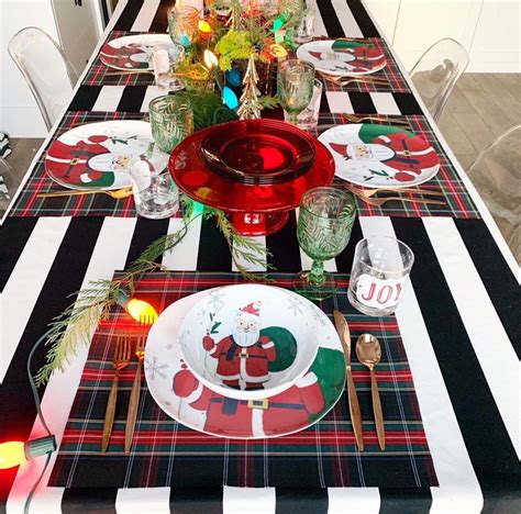 Black And White Striped Tablecloth