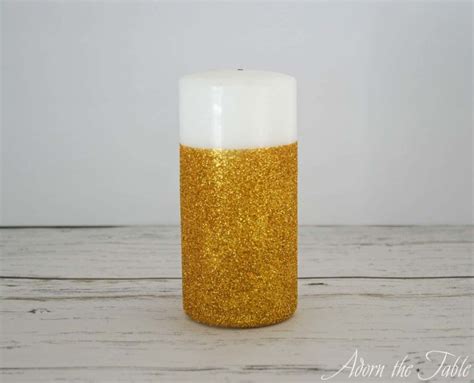 How To Make Gold Glitter Candles Adorn The Table