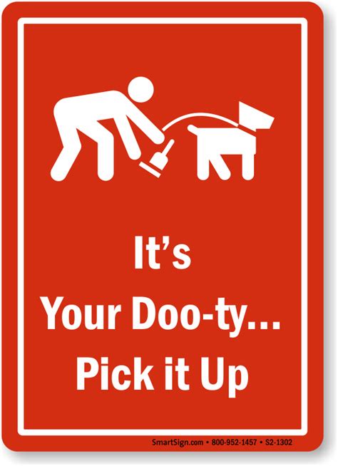 Clean Up After Your Dog Signs Clean Up Dog Poop Signs