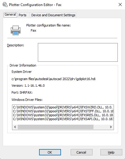 General Tab Plotter Configuration Editor