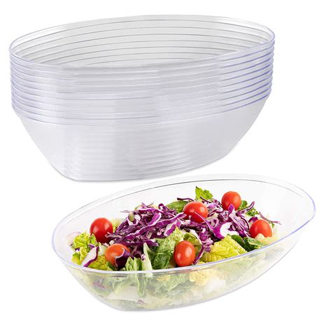 Impressive Creations Plastic Salad Bowl 80 Oz Pack Of 10