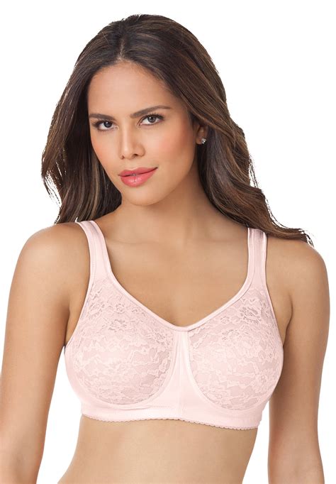 Comfort Choice Comfort Choice Women S Plus Size Easy Enhancerandreg Lace Wireless Bra 48 G