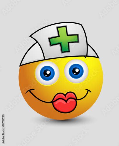 Nurse Emoji Smiley Emoticon Stock Vector Adobe Stock