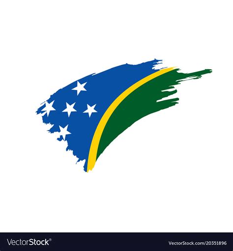Solomon Islands Flag Royalty Free Vector Image