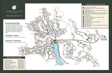 Rumbling Bald Resort Map South Carolina Map