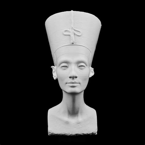 queen nefertiti bust egyptian real size from 3d scan 49cm perfect model collectibles and art