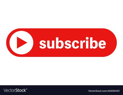 Channel Subscribe Button Icon Royalty Free Vector Image