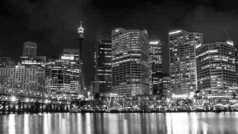 Free City Of Sydney At Night Stock Photo