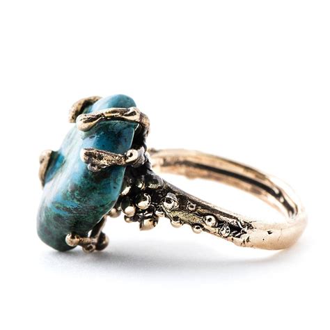 Chrysocolla Gemstone Ring One Of A Kind Giardinoblu