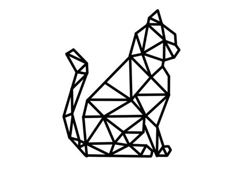 Geometric Cat Poster By Jay Displate Geometric Cat Geometric Art