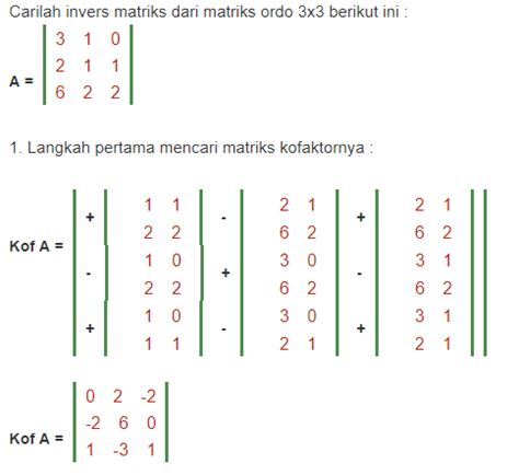 Rumus Invers Matriks Dan Contoh Soalnya Blog Teknisi