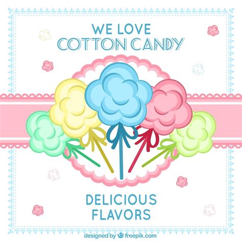 Cotton Candy Poster Vector Free Download