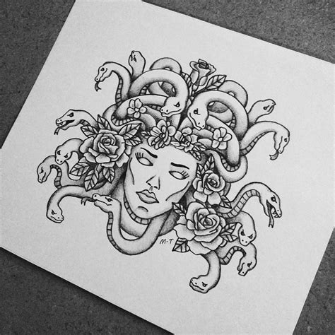 Tattoo Medusa Greek Mythology Drawings Dengan Santai