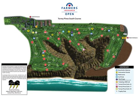 When the round is over, enjoy a sumptuous meal or cocktail at the grill at torrey pines. Course Map - The Farmers Insurance Open