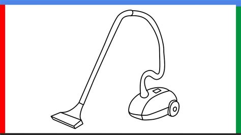 How To Draw A Vacuum Cleaner Step By Step For Beginners Youtube