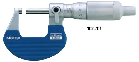 Mitutoyo Series 102 — Outside Micrometers Ratchet Thimble Micrometer