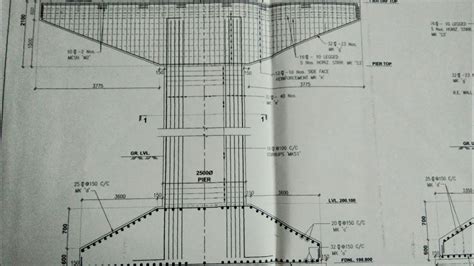 Pier Cap Pier Pier Foundation Footing Drawing Study Reinforcement