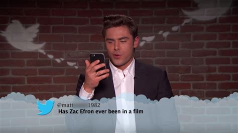 Zac Efron Chris Evans Star In Celebrities Reading Mean Tweets Teen