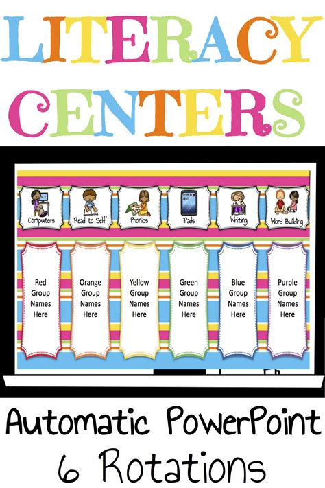 Literacy Center Rotation Powerpoint Makes Transitions Easier With 6