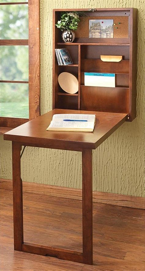 Flip down wall art desk. Thought for A's room = Furniture, Traditional DIY Wall ...