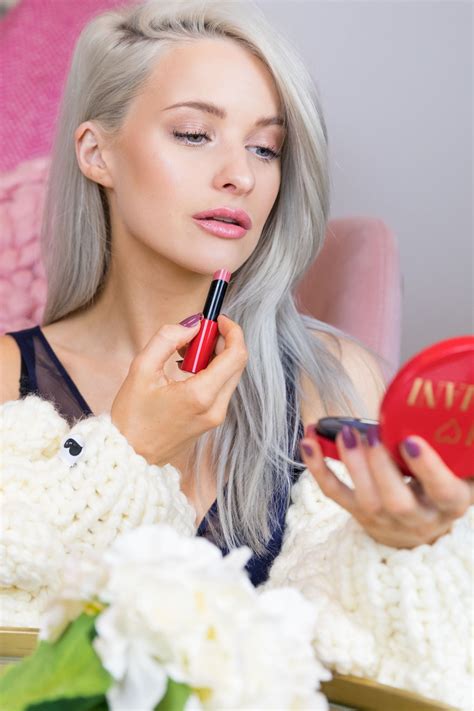 The Lip Balm Lipstick That Shines Like Lip Gloss Inthefrow Ice Blonde Hair Grey Hair Color