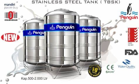 Tbsk 500 kapasitas 500 liter. Tangki airku: Tangki Air Stainless - TBSK Penguin