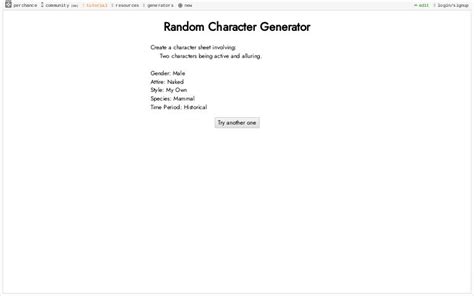 Random Character Generator