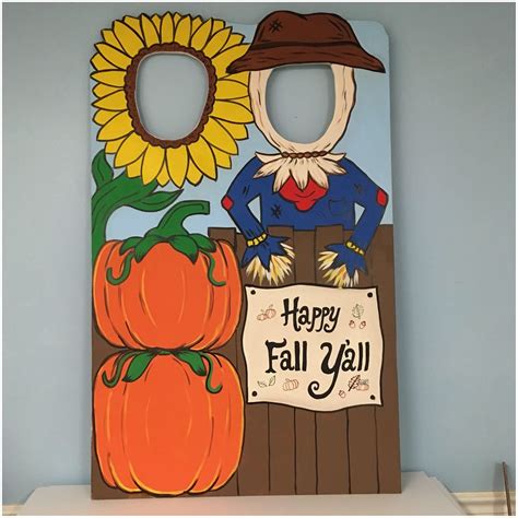 Fall Birthday Photo Booth Prop Wooden Personalized Scarecrow Etsy