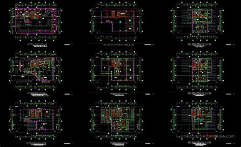 Floors Stars Hotel Elevations And Layout Plan AutoCAD File DWG Unique Home Interior Ideas