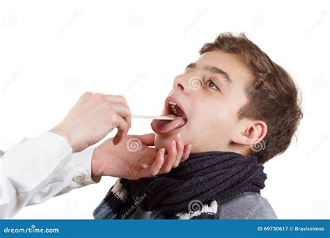 Boy Medical Exam Pharynx And Tonsils Stock Image Image Of Doctor