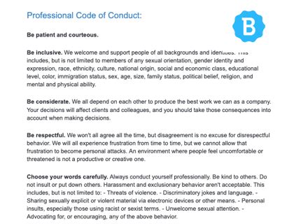 This page contains templates that either document policies or hold information about. Professional Code of Conduct with Template