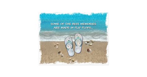 some of the best memories are made in flip flops postcard