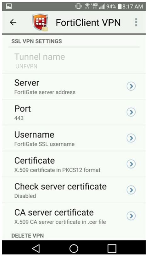 Unf Forticlient Vpn On Android