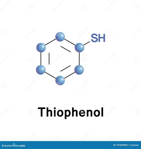Thiophenol Organosulfur Compound Stock Vector Illustration Of