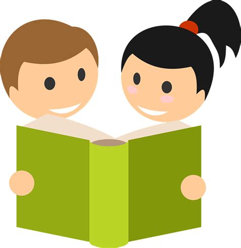 Children Read Book Clipart Free Download Transparent Png Creazilla