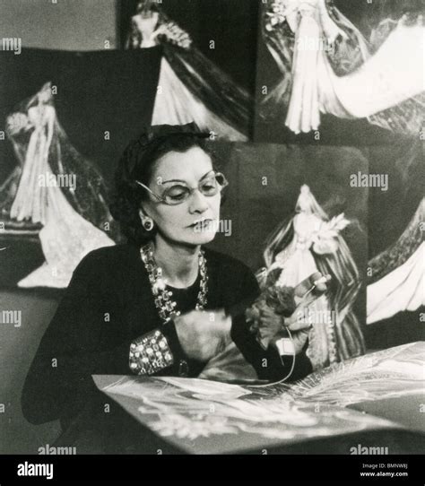 Coco Chanel French Fashion Designer 1883 1971 At Work In 1937 Stock