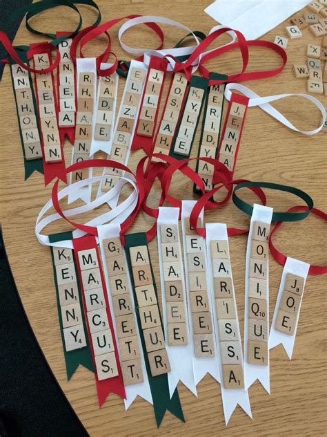 Ornaments I Made For My Students This Year Scrabble Christmas