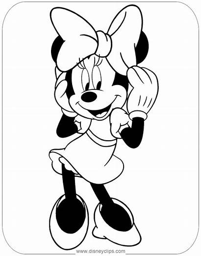 Minnie Mouse Coloring Pages Bow Pdf Disneyclips