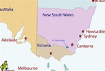 Mt Kosciuszko Australia map - Mount Kosciuszko on a map of Australia ...