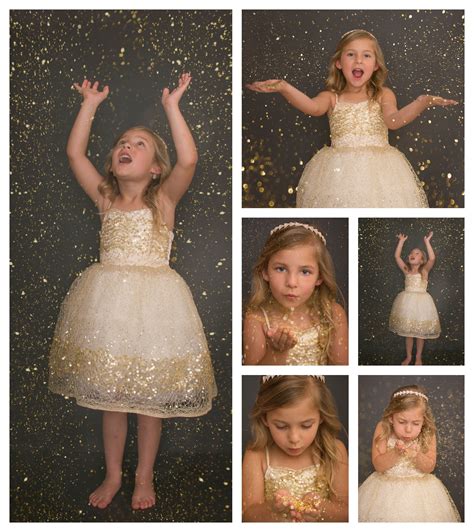 Glitter With Black Backdrop Glitter Photo Shoots Little Girl