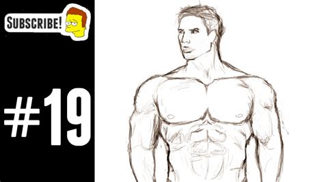 How To Draw Muscular Male Body Digital Drawing Youtube