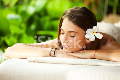 Beautiful Woman Outdoor On Spa Massage Stock Photo Royalty Free FreeImages