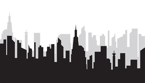 Silhouette Of The City City Skyline Silhouette Modern Cityscape Vector For T Shirt Abstract